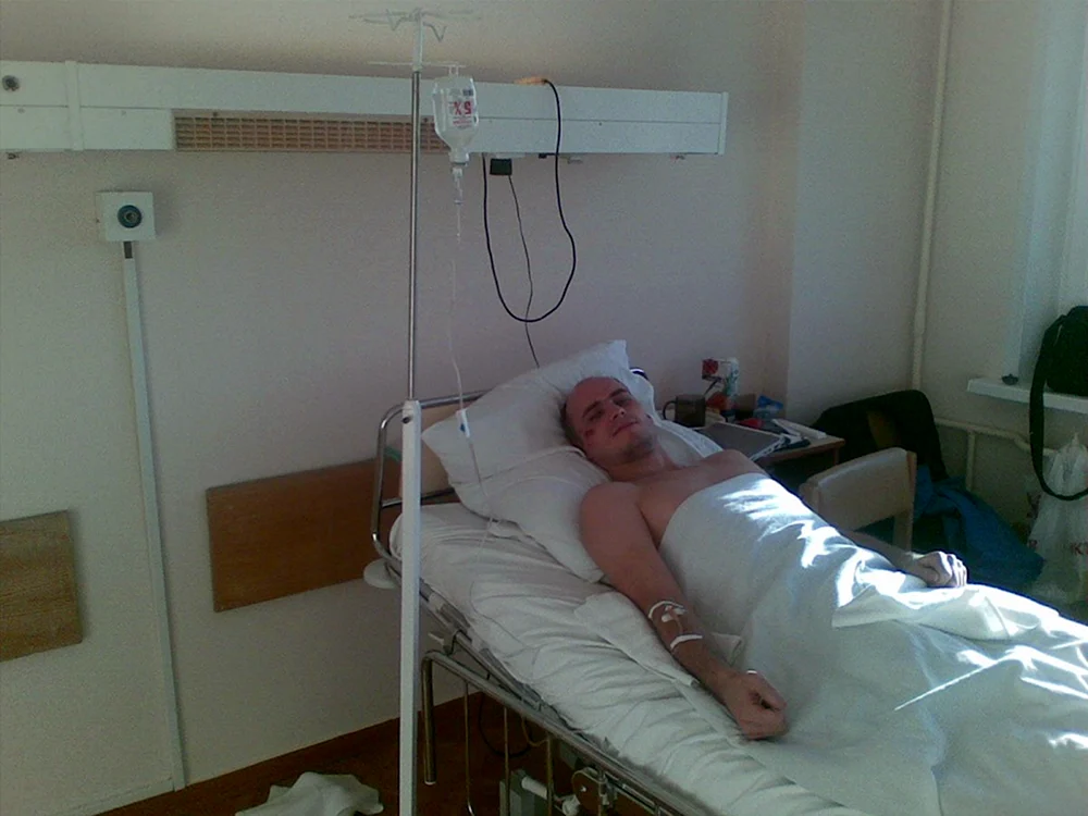 Patient mit einer mobilen Infusion