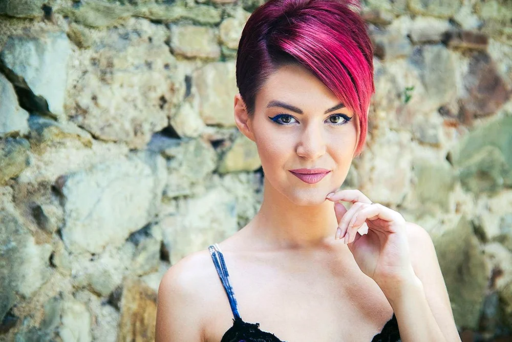 Burgundrote Haare