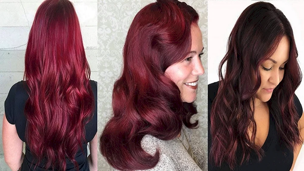 Burgundrote Haare