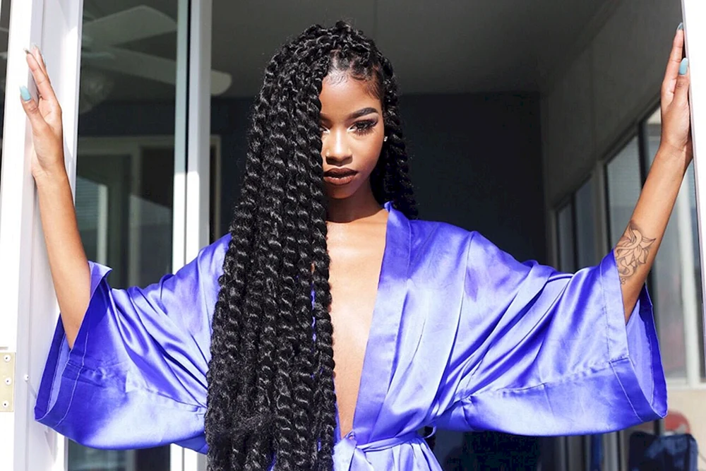 Braids im Afro-Schwanz