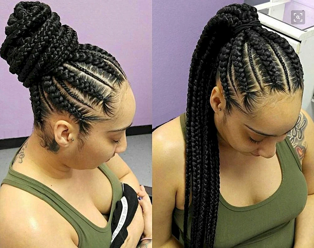 Braids im Afro Pferdeschwanz
