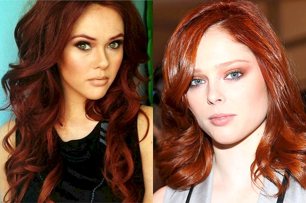 Brunettes, die ihre Haare rot färbten