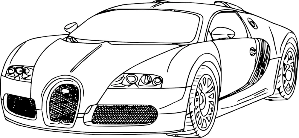 Bugatti Chiron ausmalen