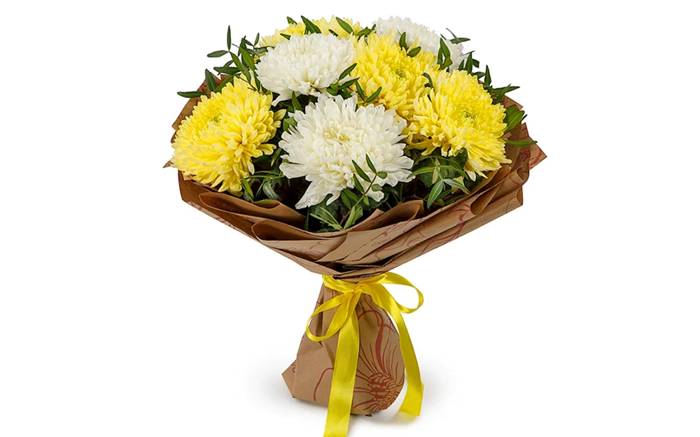 Santini weißer Chrysanthemenstrauß