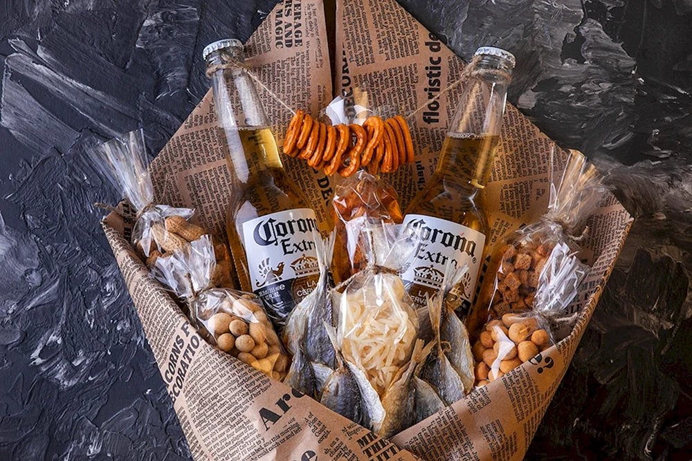 Bouquet mit Cognac für den Mann
