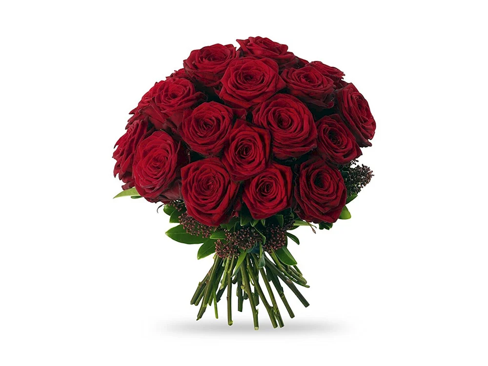 Blumenstrauß aus scharlachroten Rosen