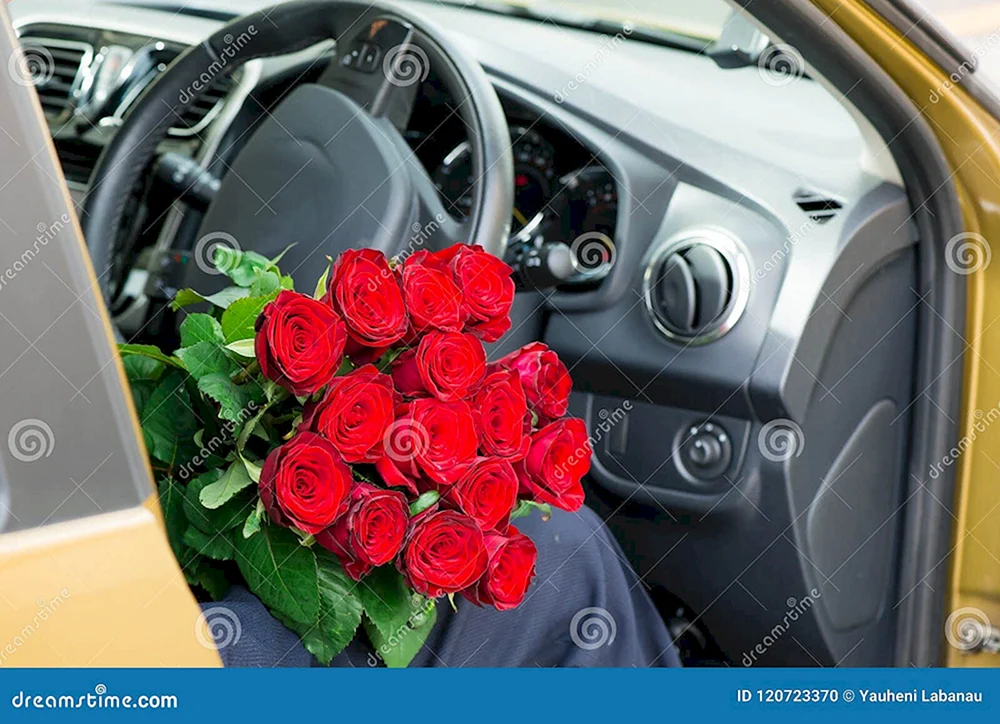 Auto mit Blumen