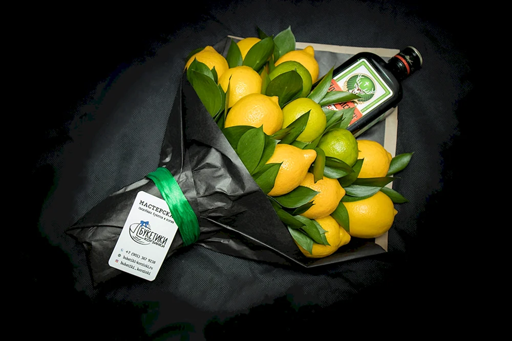 Bouquet mit Cognac für Männer