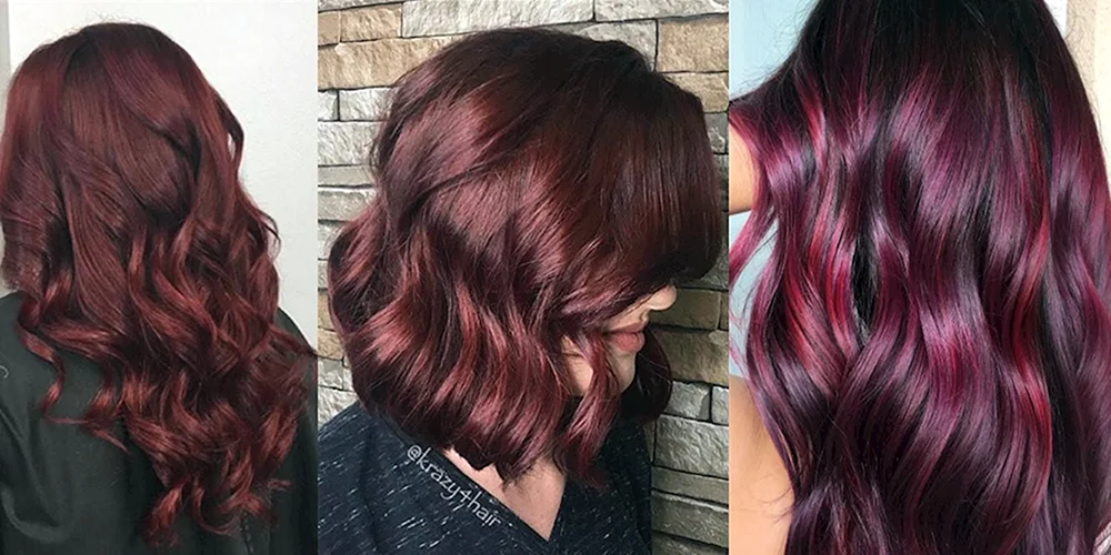 Burgundbraun Haarfarbe