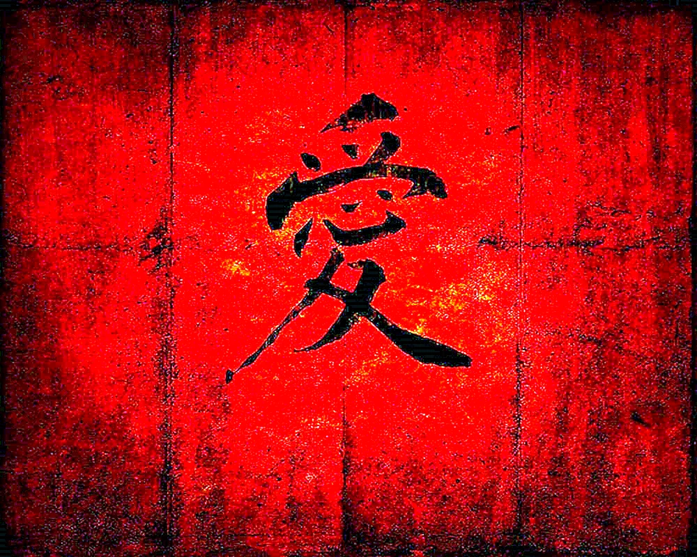 Bushido der Weg des Kriegers Schriftzeichen