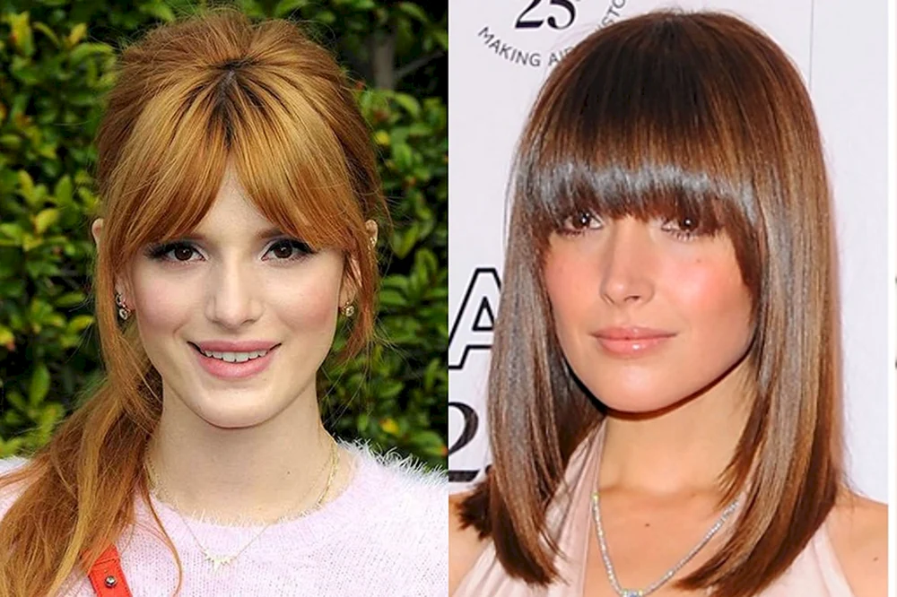 Lange Haare mit Pony