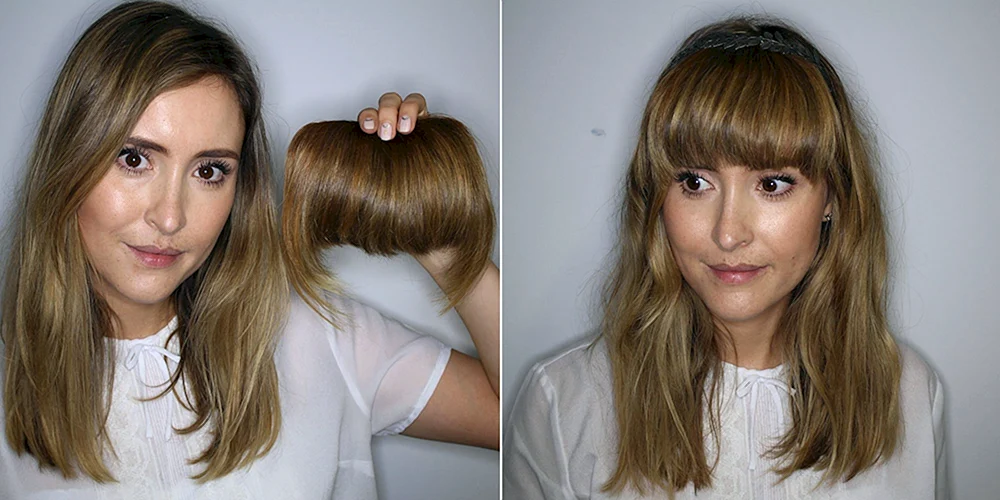 Natürliches Haar mit Pony