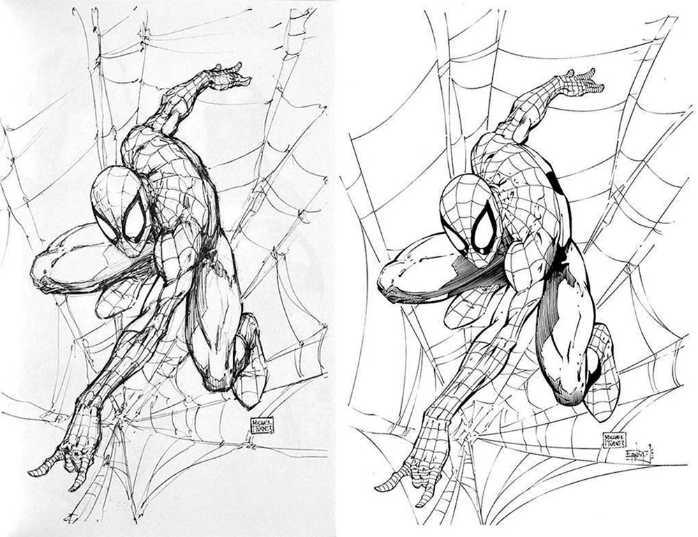 Spiderman zum Zeichnen