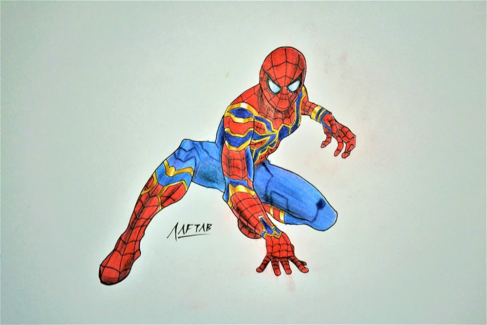 Spiderman zum Zeichnen