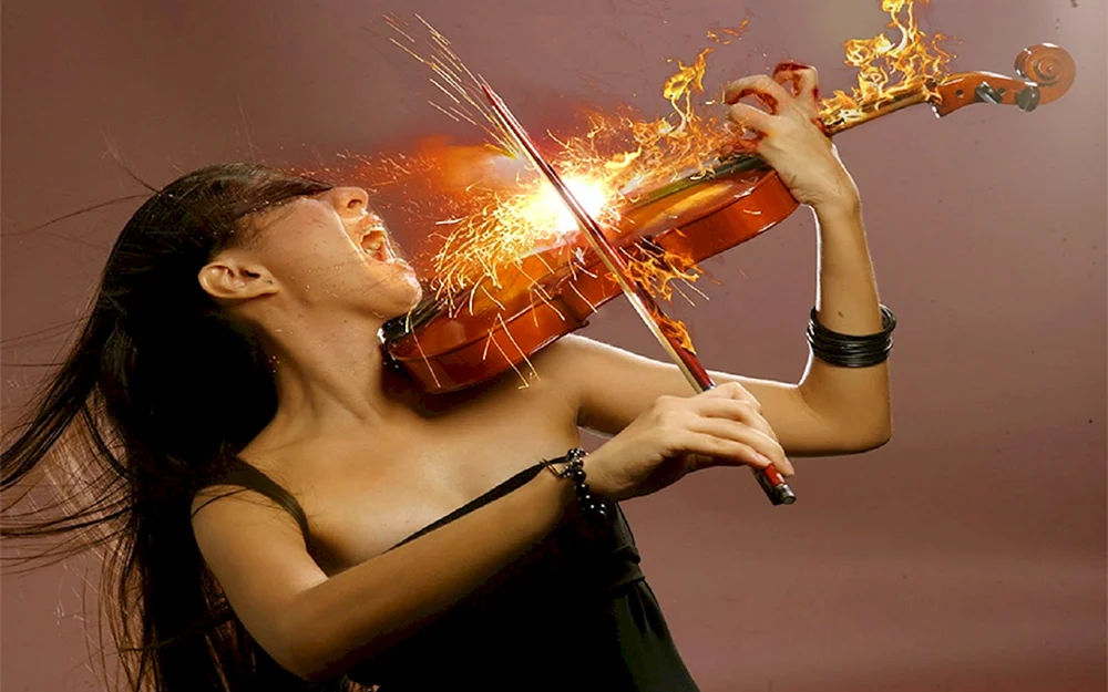 Mann mit Musikinstrument