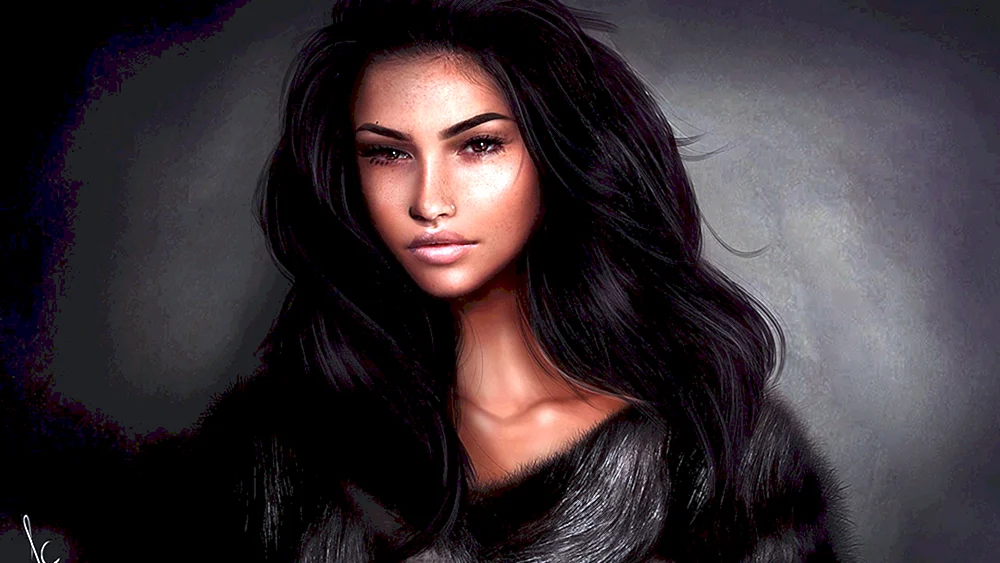 Schwarzhaariges Mädchen