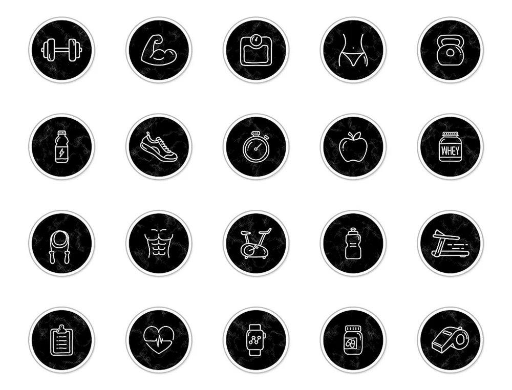 Set von Icons in einem Stil