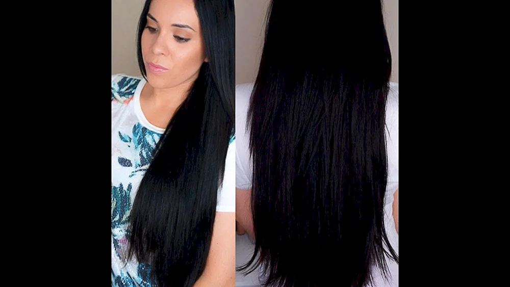 Schwarze Haarfarbe