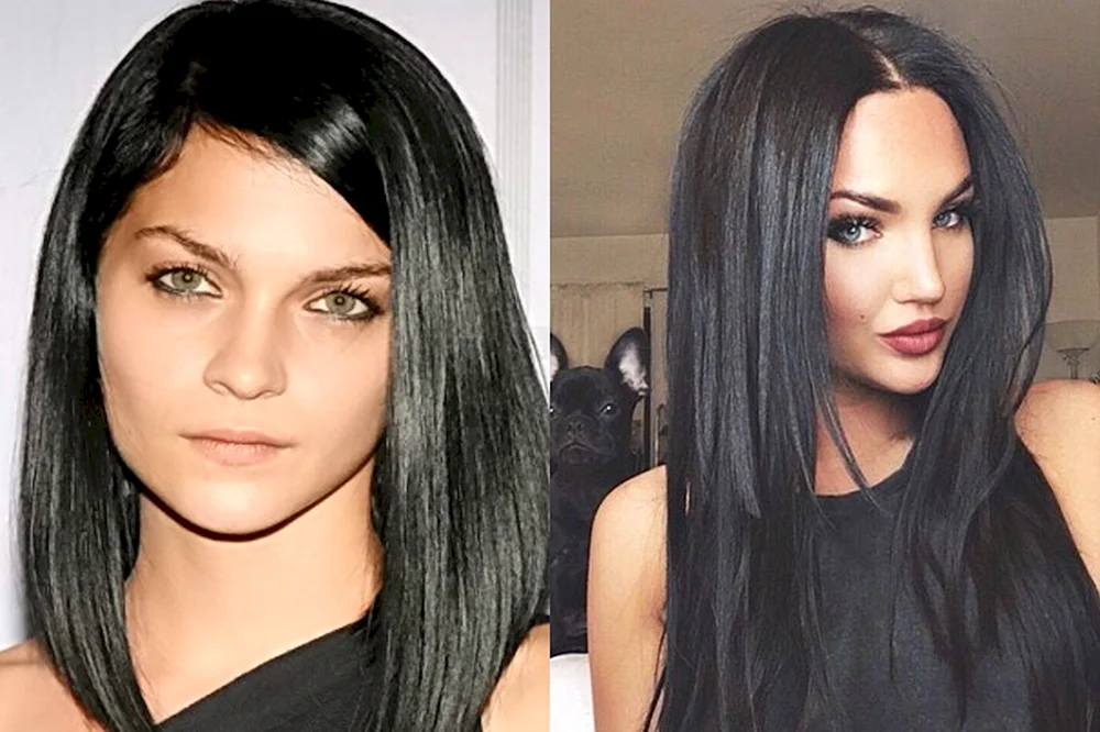Schwarze Haarfarbe