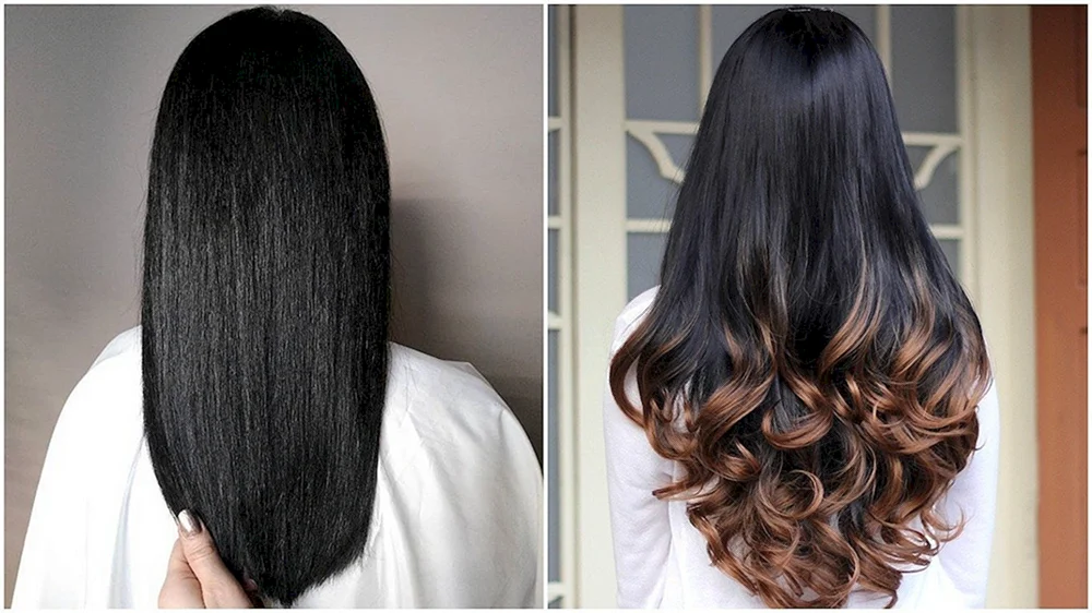 Pepel ombré auf braunem Haar