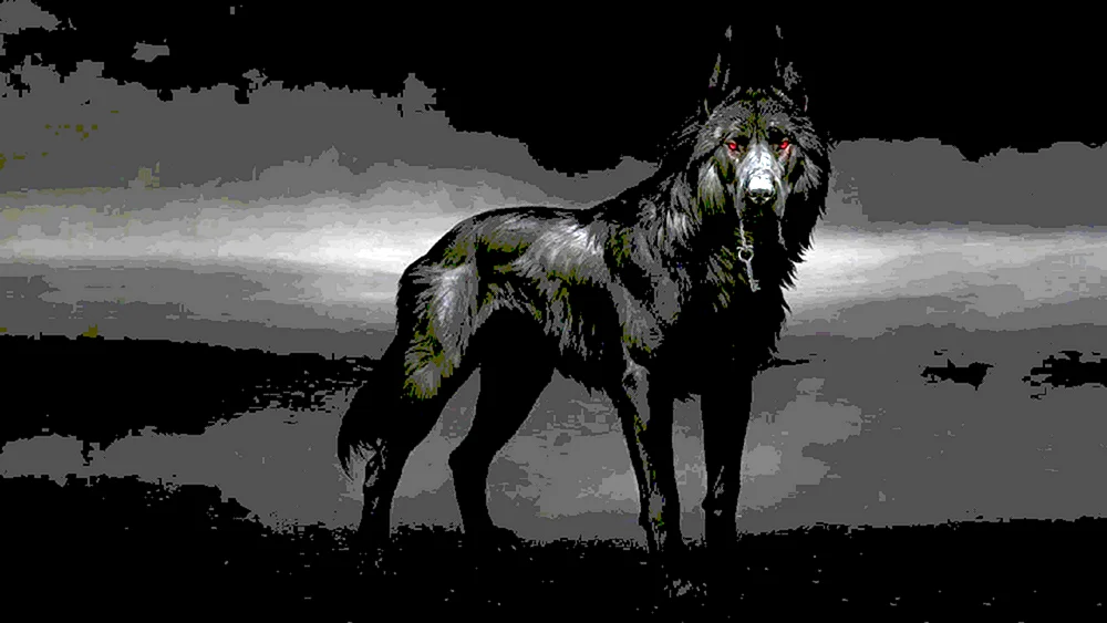 Schwarzer Wolf