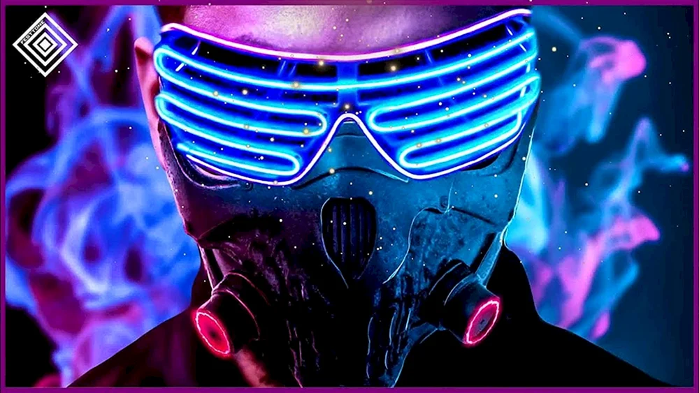 Cyberpunk 2077 Neon-Maske