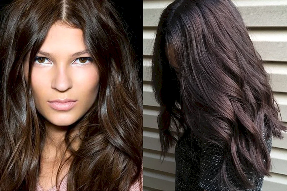 Dunkelbraune Haarfarbe
