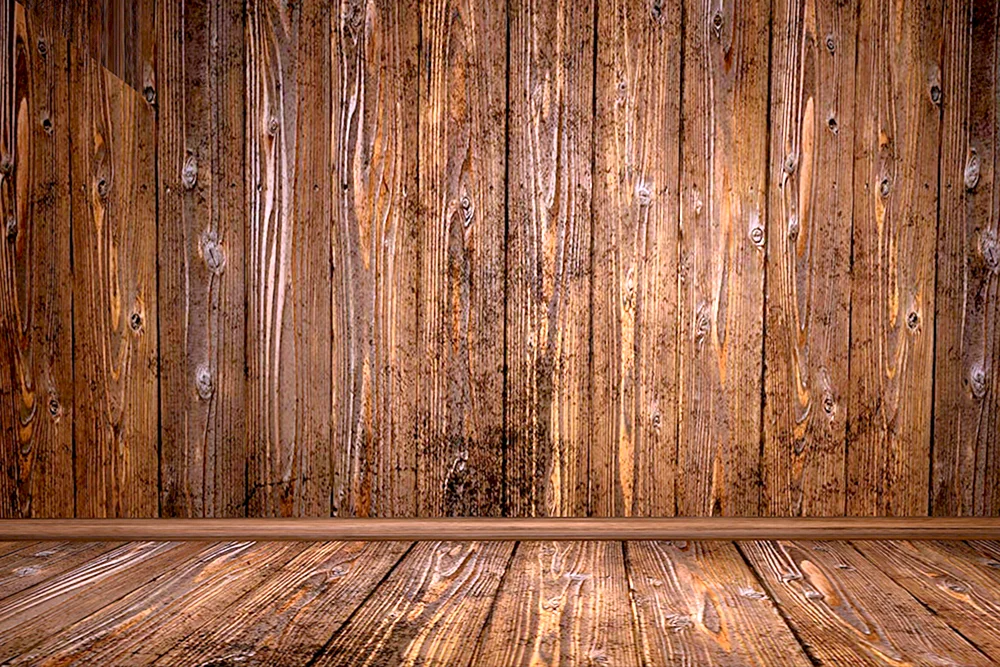 Holztisch in Perspektive