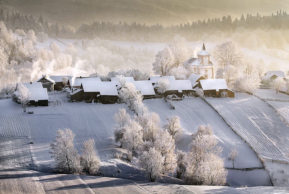 Megrega Kirche Winterdorf.