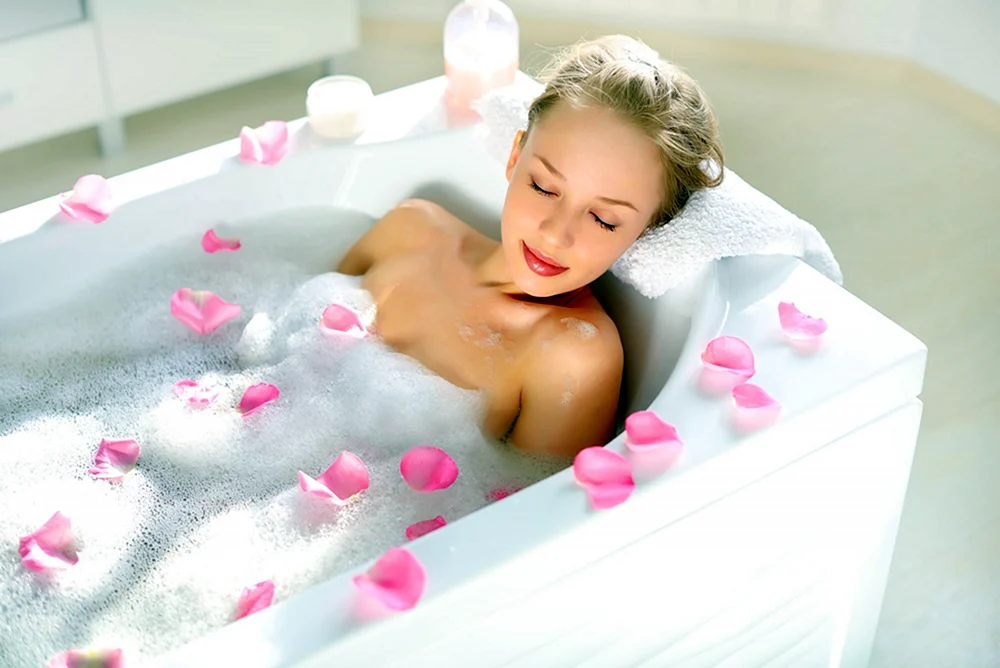 Frau in der Badewanne