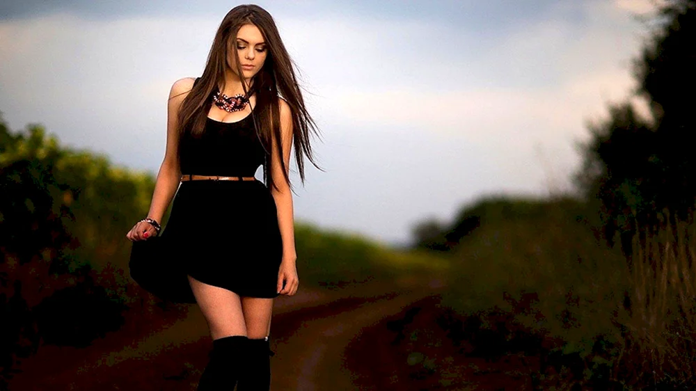 Brunette Mädchen von hinten