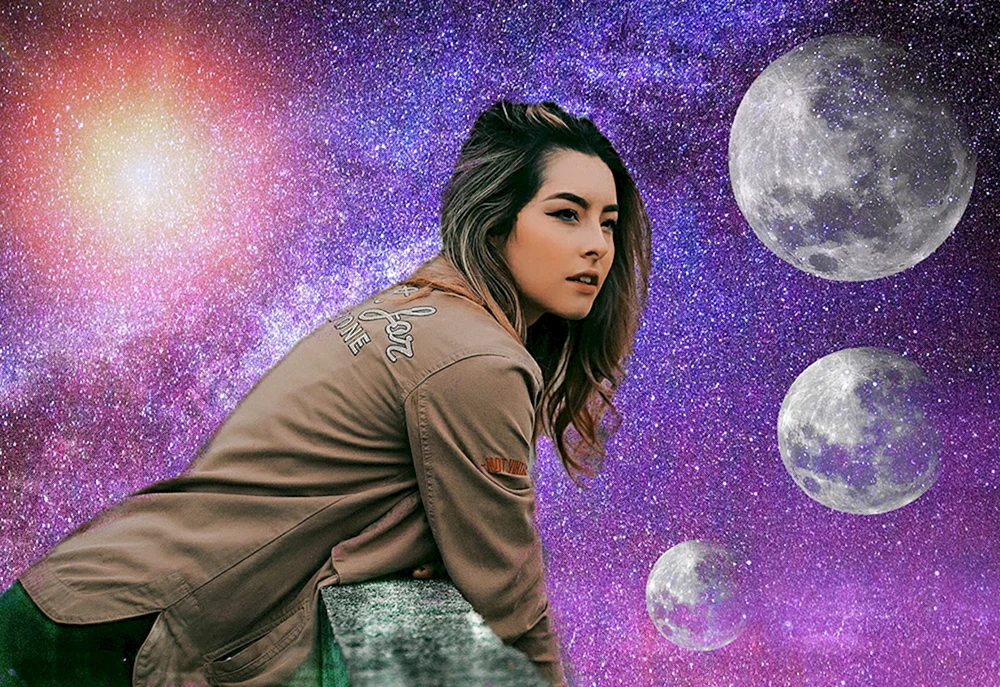 Mädchen und Planeten