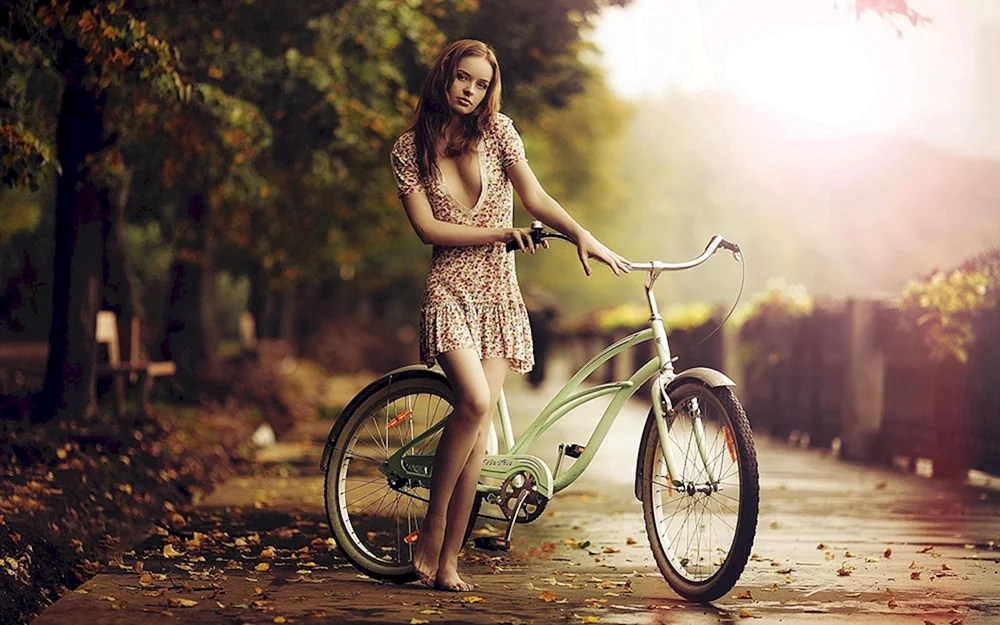 Mädchen auf dem Fahrrad