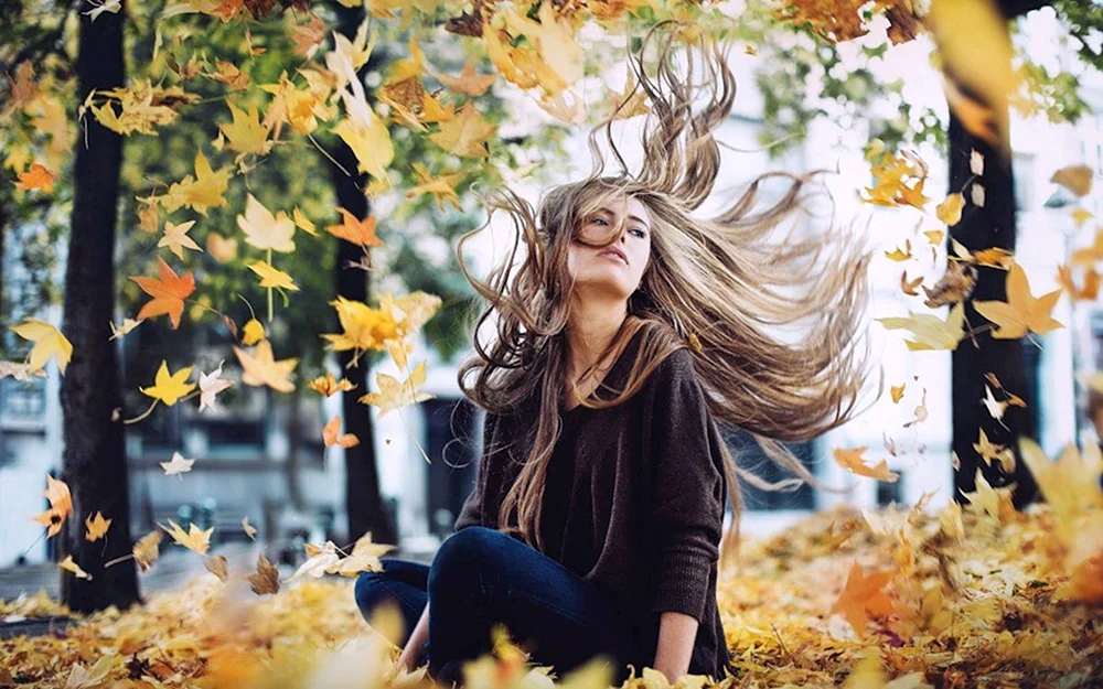 Mädchen Herbst