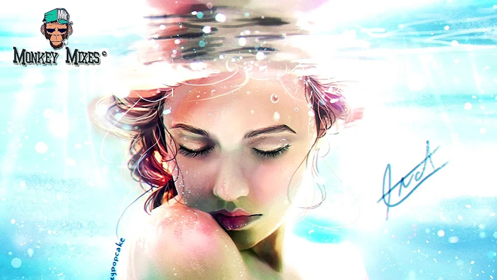 Mädchen unter Wasser