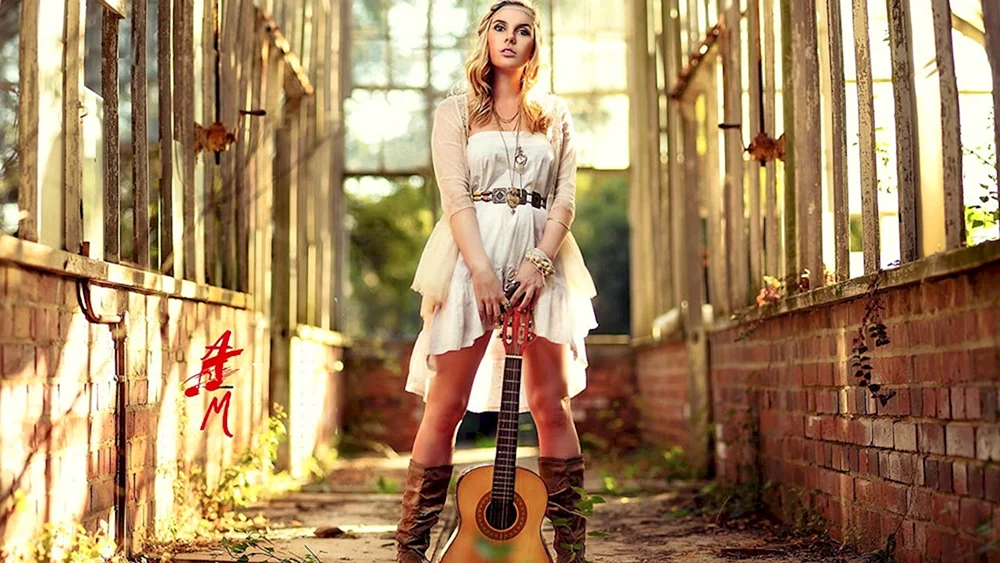 Mädchen mit Gitarre