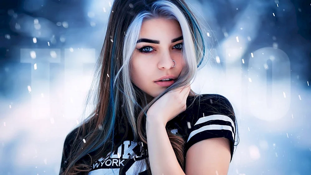 Mädchen mit blauen Augen