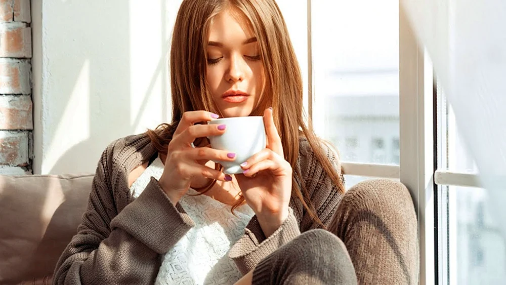 Mädchen mit Kaffee