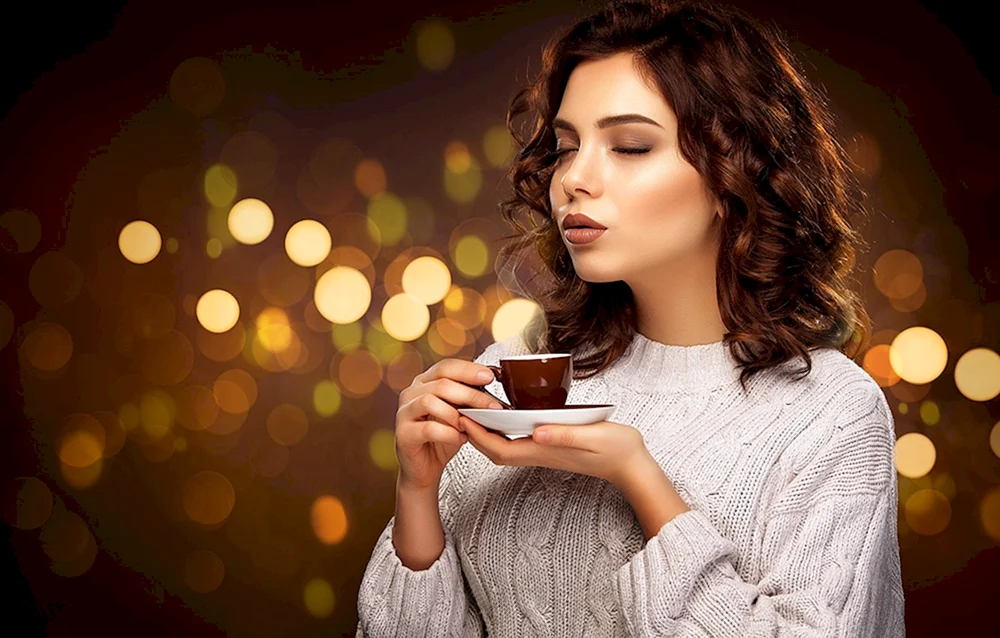 Mädchen mit Kaffee