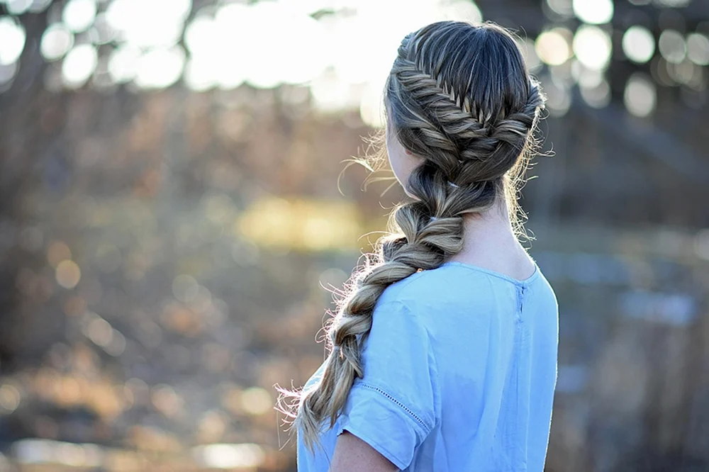 Blondes Haar Zöpfe