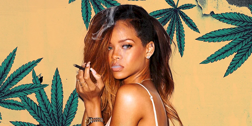 Mädchen mit Marihuana