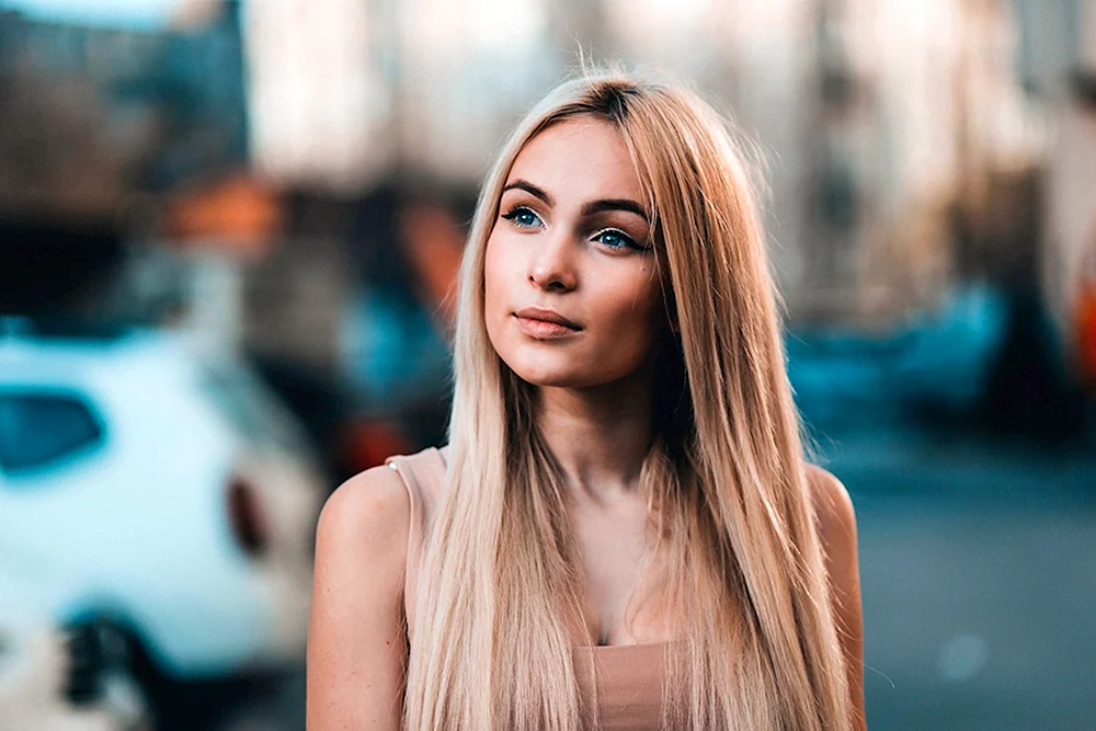 Mädchen mit offenem Haar