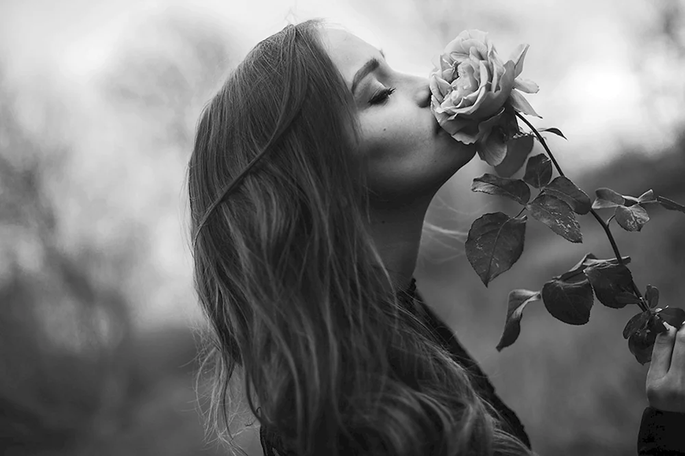 Mädchen mit Blume