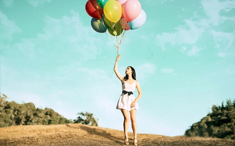 Mädchen mit Ballons