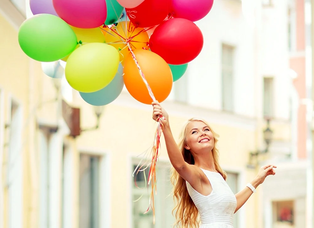 Mädchen mit Ballons