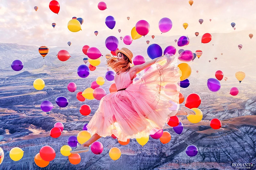 Mädchen mit Luftballons