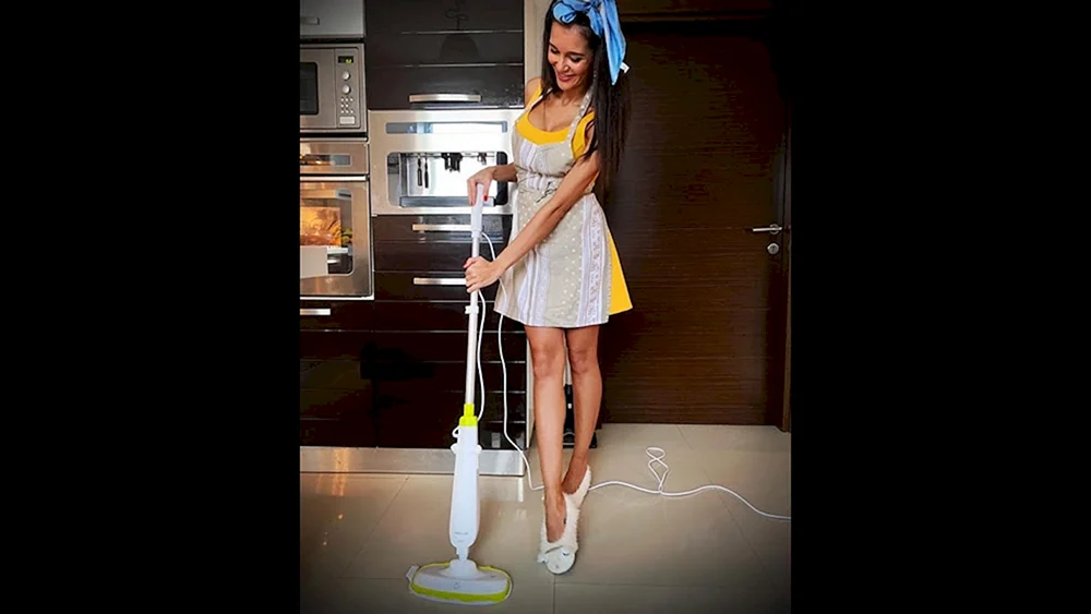 Mädchen mit Mop