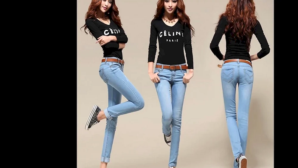 Mädchen in Jeans