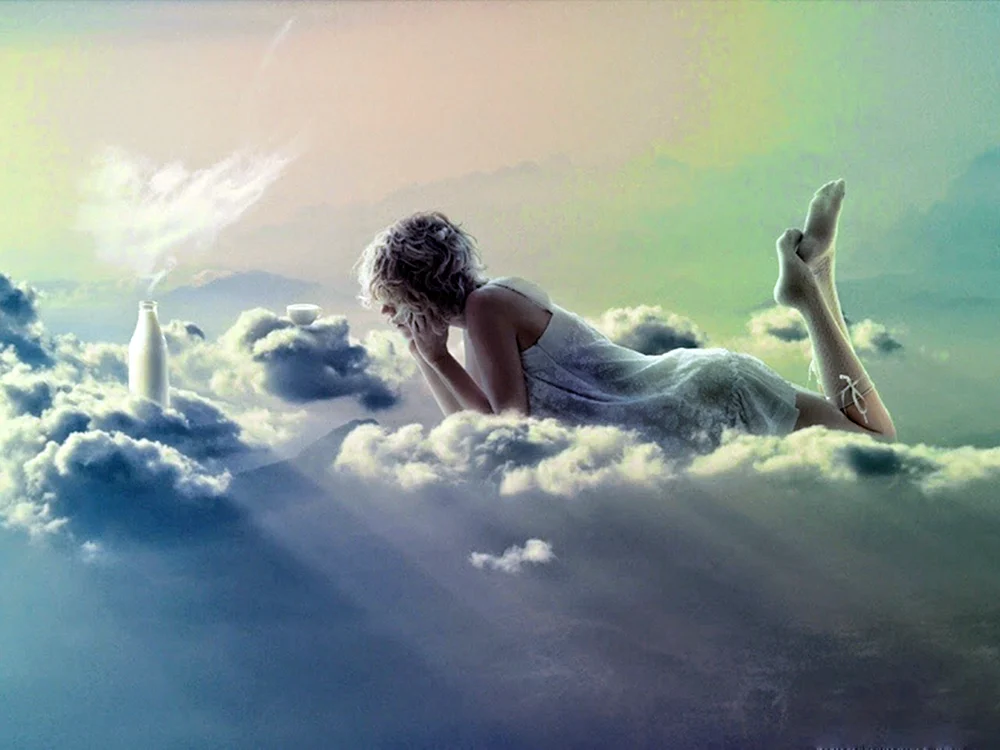 Mädchen in den Wolken