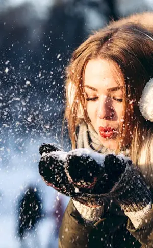 Mädchen im Schnee